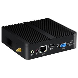 Single Ethernet Fanless Mini PC 6USB Interfaces Protable Computer For Home Office