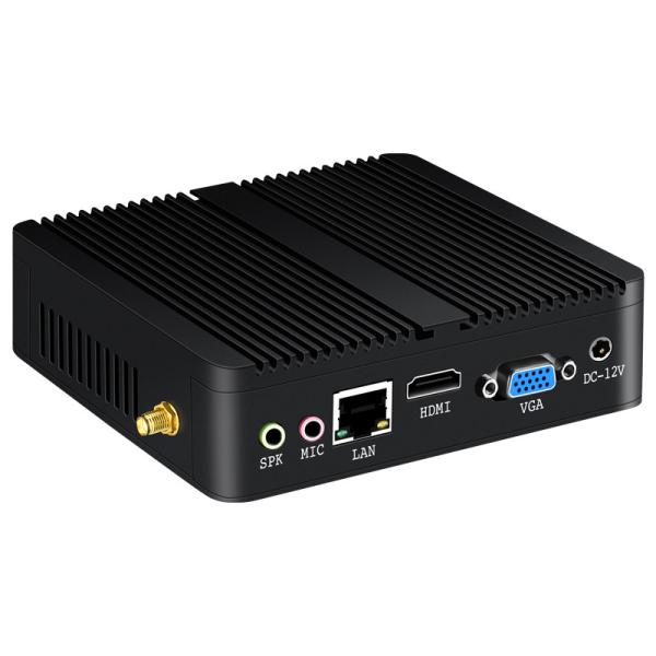 Cheap Single Ethernet Fanless Mini PC 6USB Interfaces Protable Computer For Home Office for sale
