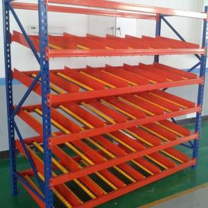 China 2.5 Tons Racks Carton Flow Orange 75mm Gravity Flow Rack In Warehouse on sale