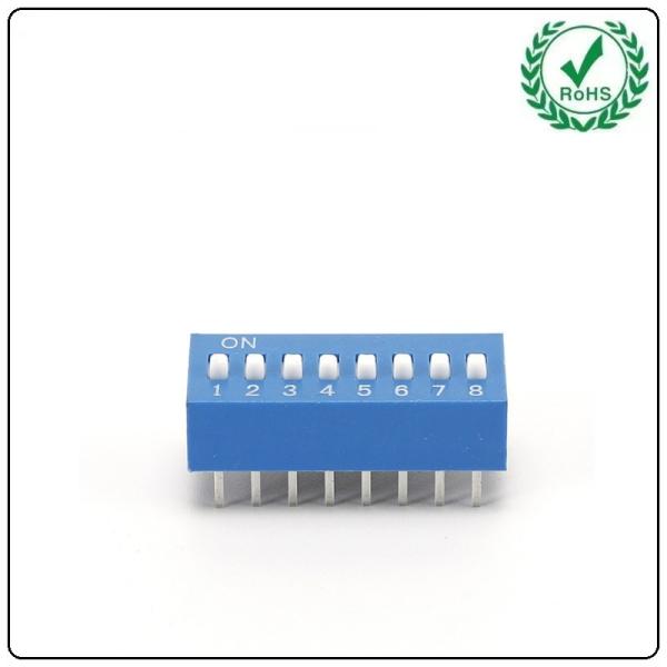 Cheap 24VDC 8 Position Slide Type DIP Switch ,25mA for sale