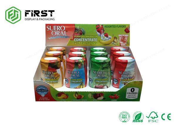 Cheap Custom Made Portable Retail Paper Cardboard Counter Display Boxes With Logo Printing for sale