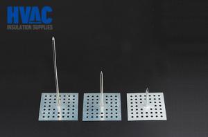 China Mild steel 2-1/2 12GA/14GA 2.5/4.5inch  perforated base pins insulation hangers for Fiberglass board on sale