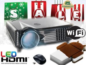 China Full HD Video LED Projector Android/Wifi wireless HDMI USB for home theater 3D Cinema on sale
