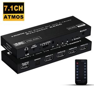 China 7.1ch Dolby Atmos LPCM 4x1 HDMI Splitter Audio Extractor on sale