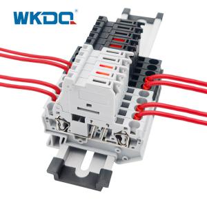 China ST4-HESILED Fuse Led Terminal Block Spring Clamp Wiring 300V on sale