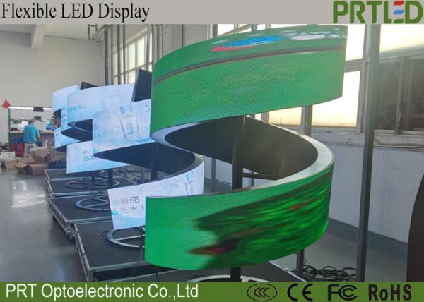Cheap SMD P4,P2 Full Color Indoor Flexible LED display with soft Module 256 X 128 mm for sale