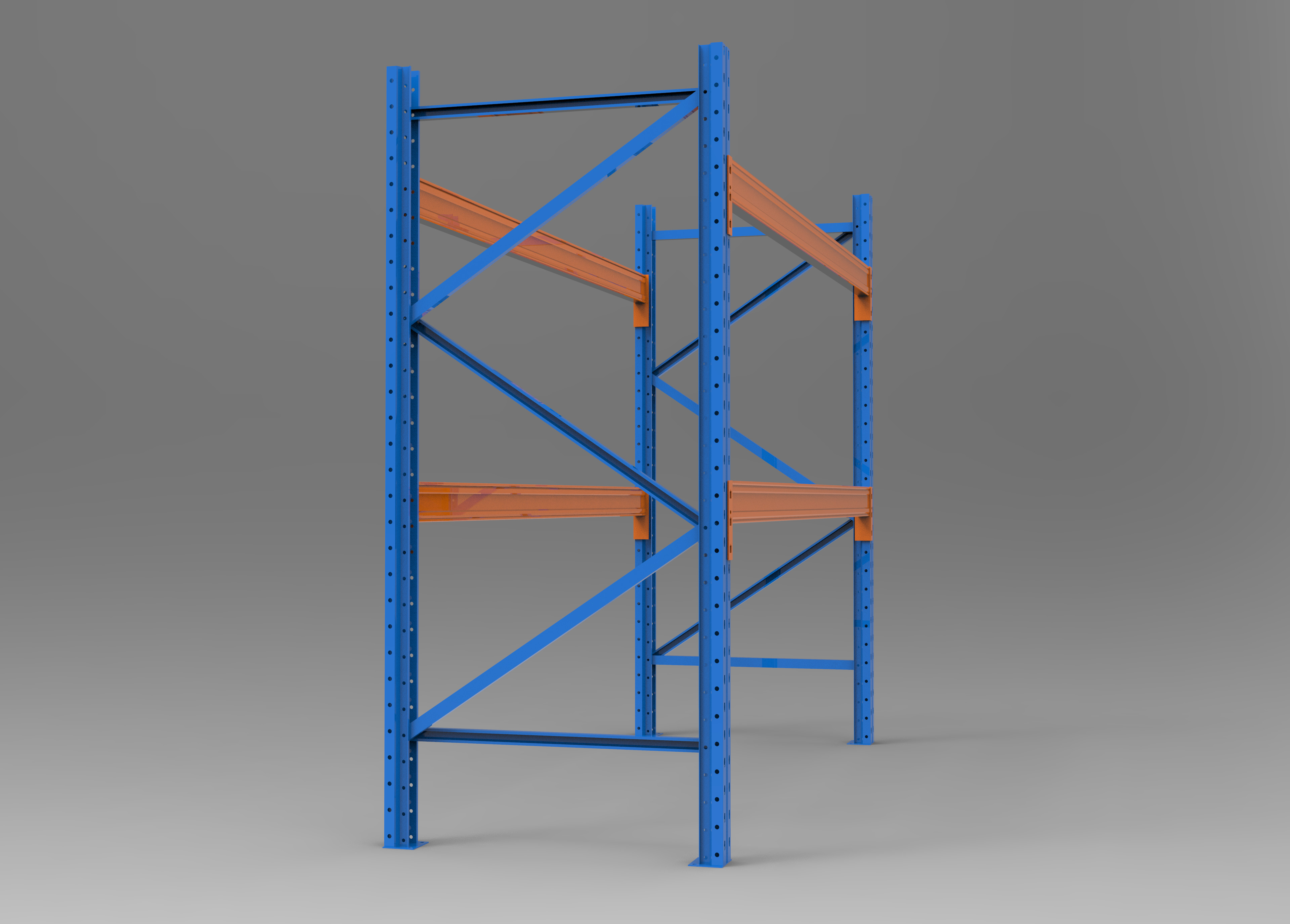 Storage Steel Selective Warehouse Industrial Single Pallet Rack