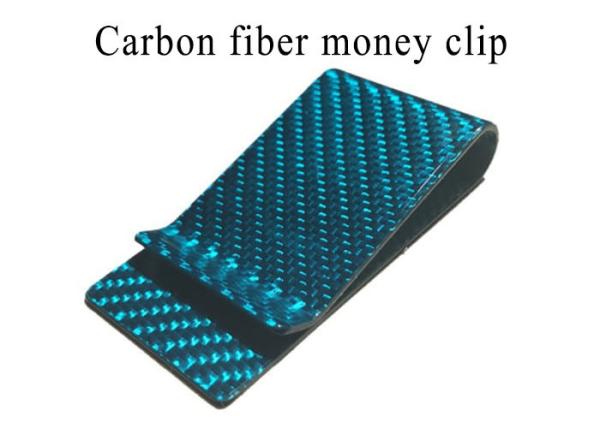 Cheap Multi Color Thermal Shock Resistant Real Carbon Fiber Money Clip for sale