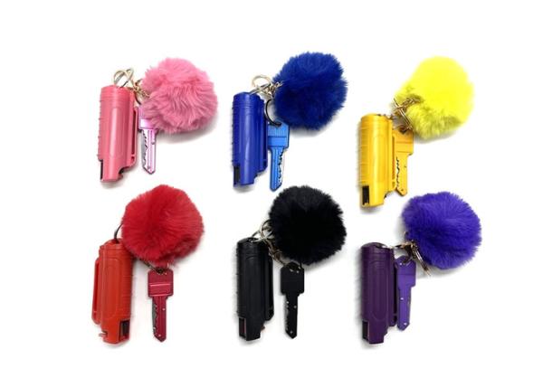 Cheap Security Keychain 20ml Pepper Spray Keychain Set Mini Plastic Shell for sale