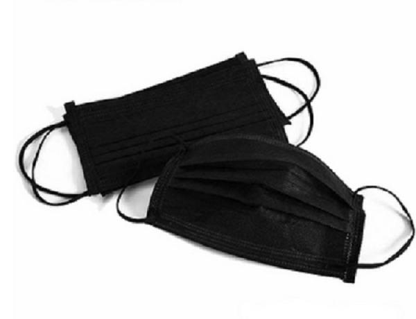 Cheap Dust Nose Head Loop Type IIR Black 3Ply Face Mask ASTM Level 4 Protective Masks for sale