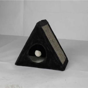 China Triangle Shape Cat Scratcher Bed , Modern Cat Bed With Interactive Toys on sale