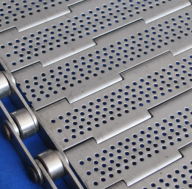 Industrial Tunnel Furnace Metal Stainless Steel 304 Baffle Plate Link Chain Perforated Plate Conveyor Mesh Belt ss316