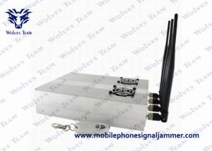 China Desktop Cell Phone Blocker With 2 Cooler Fans , Mobile Jammer Device CDMA 3G GSM on sale