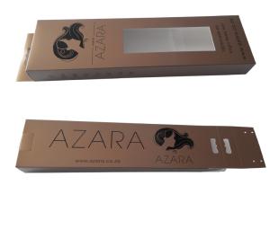 China Custom Recycled Paper Packaging Boxes Print With Window For Hair Extension on sale
