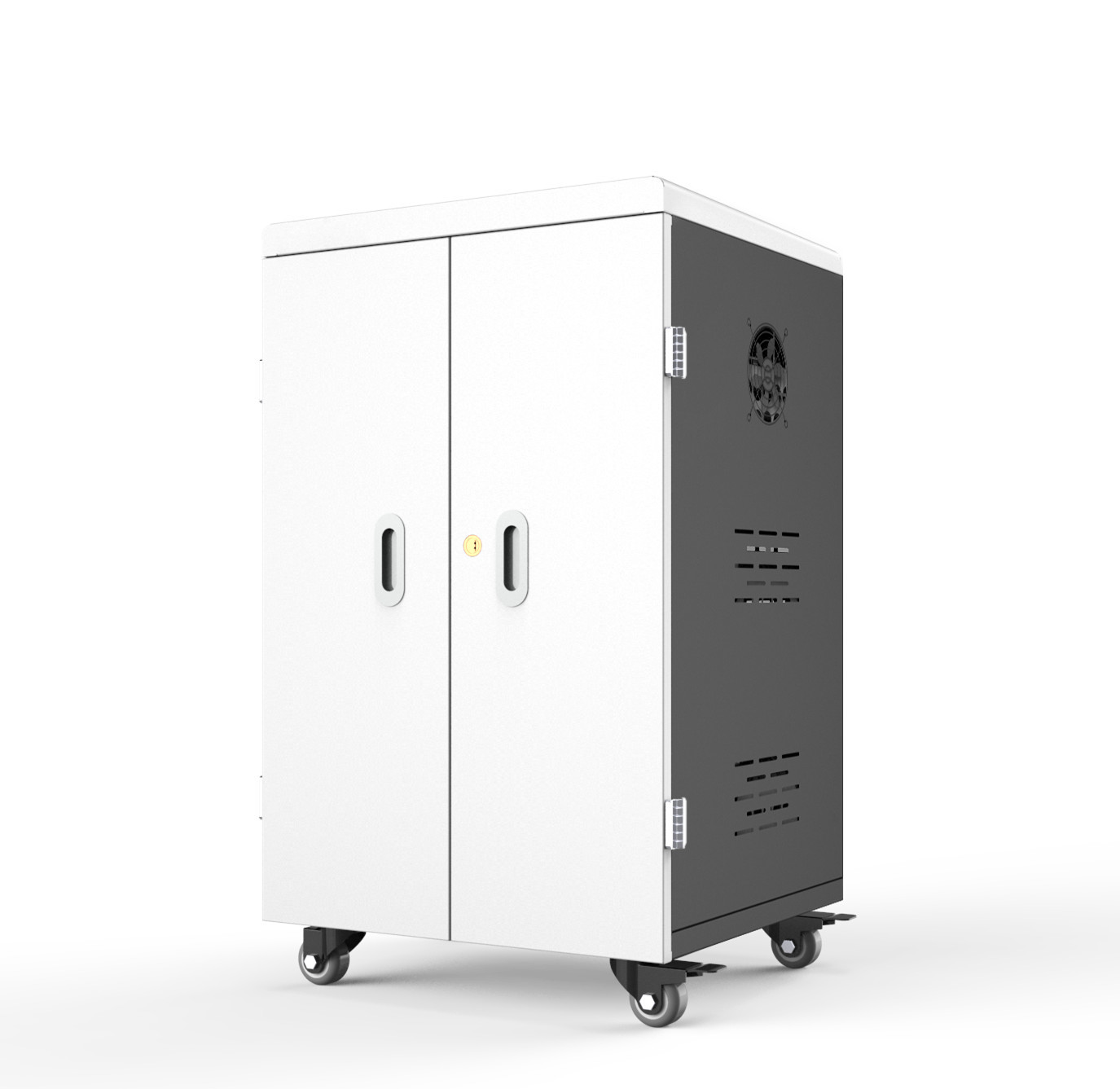 42 Ports Charging Galvanized Sheet Tablet Storage Cabinet AC Power