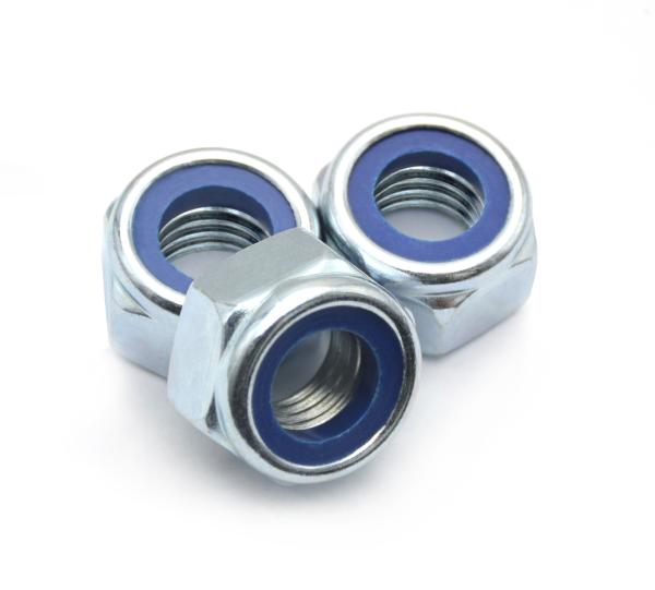 Cheap DIN985 Hexagon Nylon Insert Lock Nut Carbon Steel Galvanization for sale