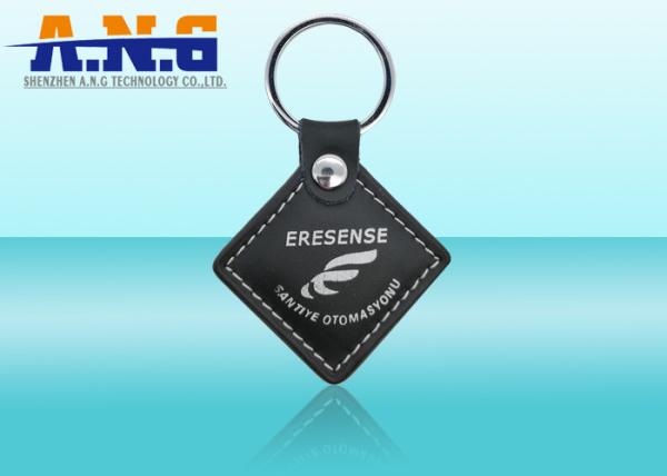 Cheap Smart Customize Rfid Key Fob programming,Leather Vehicles / Door rfid key chain for sale