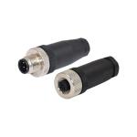 IP68 3 - 17 Pin M12 Waterproof Connector Fielded Installation Screw Plug Socket