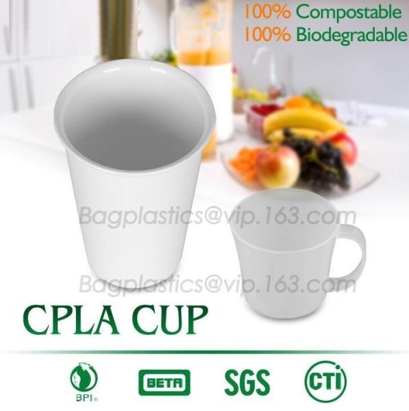 Cheap Blister molding biodegradable durable using coffe cup, cpla cup of blister molding, corn starch tea cup for sale