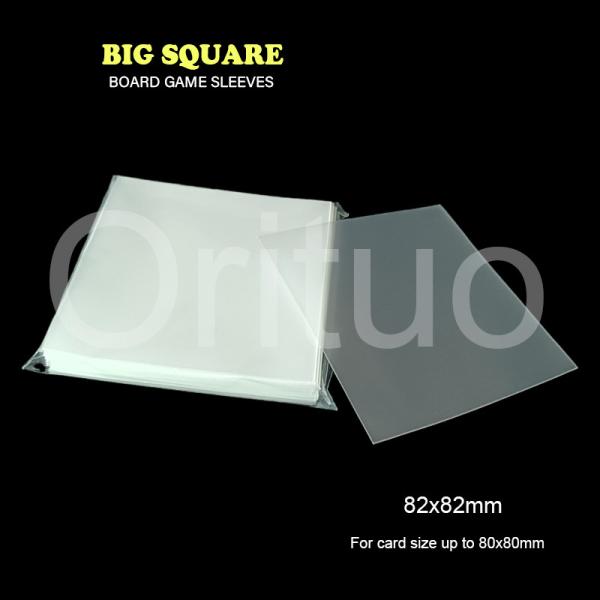 Cheap 82x82mm Board Game Sleeves / Square Card Sleeves Cpp Double Matte Non Glare for sale