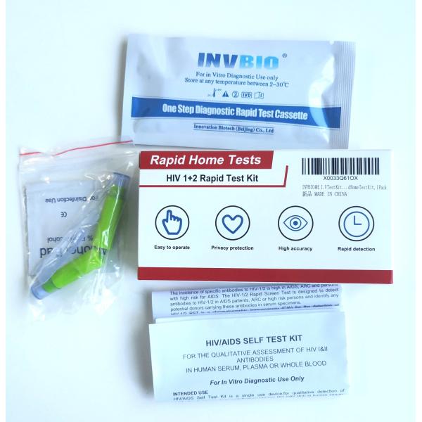 Plastic 99% Sensitivity Hiv Rapid Test Kits Class I