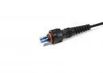 IP67 MPO Patch Cable Black Color 500 Cycles High Durability Long Mechanical Life