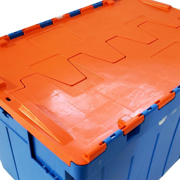 Cheap PP 70 liter  Heavy Duty Stackable Plastic Nesting Boxes With Lids Space Saving for sale
