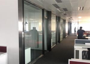 China Demountable Soundproof Glass Office Partitions , Double Glazed Glass Partitions on sale