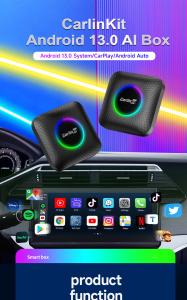 Best Wireless Adapter CarPlay Android Auto TBox Ambient Dongle Android 13 SM6225 128GB FOTA Upgrade SIM TF Ai Box For YouTube Netflix wholesale