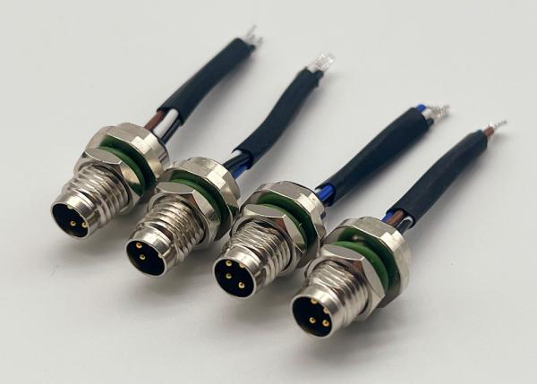 Cheap 4 Pin Circular Wire Connector Rear Screw Mounting M8 Panel Mount Connector for sale