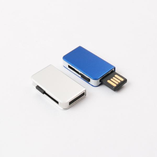 Cheap Customized Silver Metal USB Flash Drive Toshiba Flash Chips Inside for sale