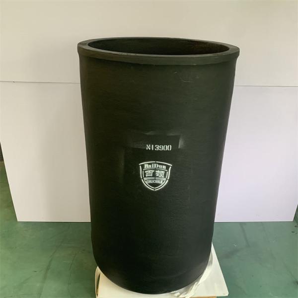 Cheap Advanced Material Carborundum Graphite Crucible For Induction Furnace Straight Cylindrical Crucible for sale
