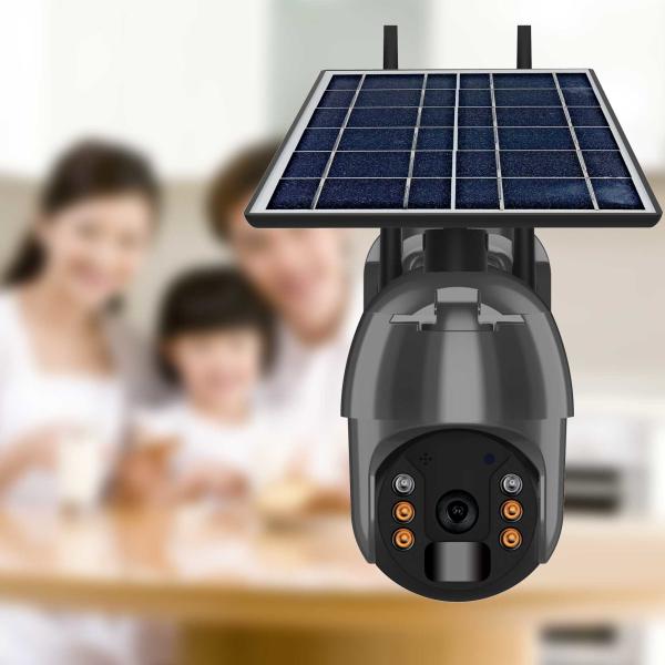 Cheap 2K 4MP 8W Solar Panel CCTV Camera Rechargeable Battery Camera H.265 for sale