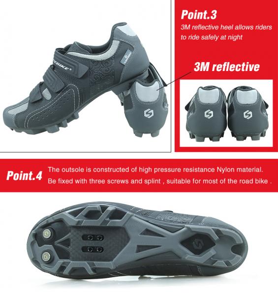 Self Locking Waterproof Cycling Footwear , Waterproof Bicycle Shoes OEM / ODM Accept