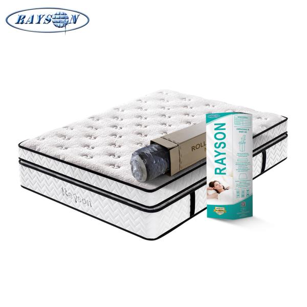 Cheap White Queen Size Hybrid Pocket Spring Mattress With Double Spring Bed Net for sale