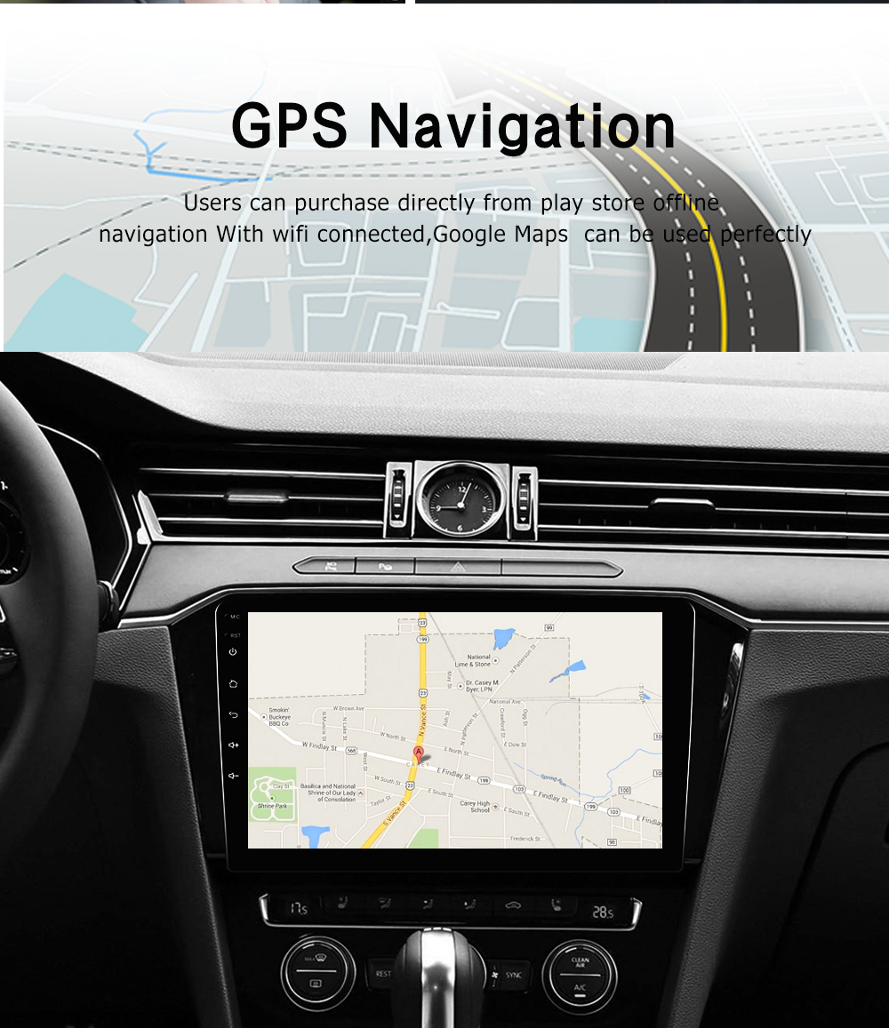 7/9/10 Inch Touch Screen DVD Player Car Auto Navigation Wifi GPS Carplay for Universal Fitment