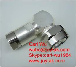 China DIN 7/16 male right angle connector clamp type for 1/2 flexible cable 50ohm VSWR ≤1.25 at 0~3G factory made in china on sale