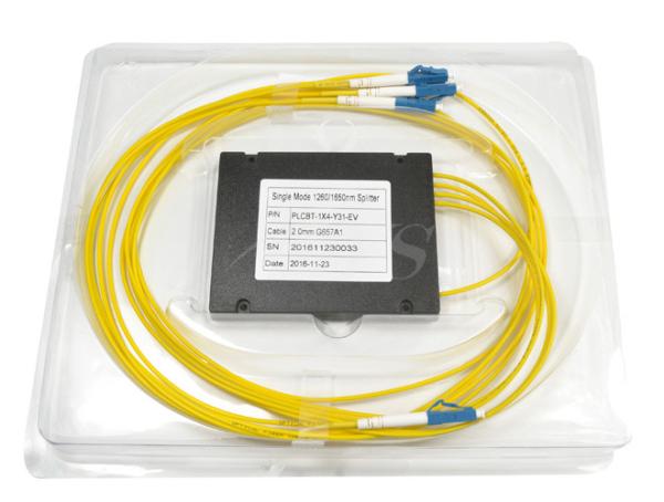 Cheap Singlemode Connectorized LC/UPC 1x4PLC (Planar Lightwave Circuit) Splitters for sale
