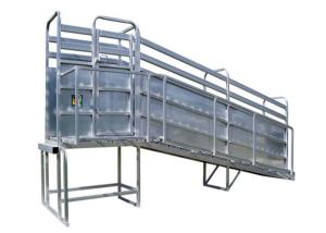 China High Tensile Pressed Animal Loading Ramps , Metal Adjustable Loading Ramp on sale