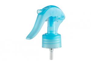 Best 28/410 Mini Trigger Sprayer Transparent Blue With Ribbed Closure wholesale