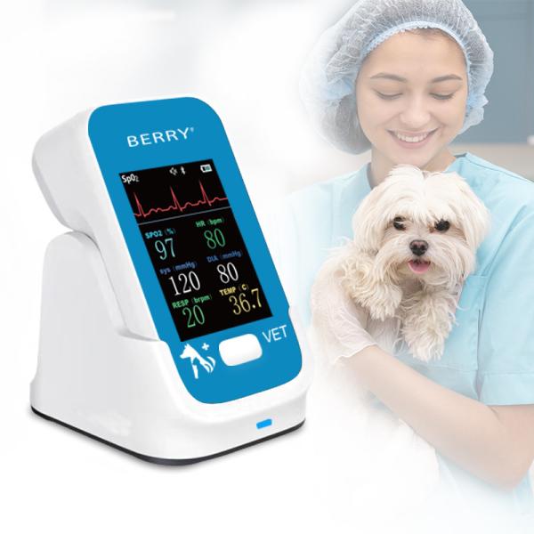 Cheap PR ECG TEMP SpO2 NIBP High Quality  6 parameters veterinary vital signs monitor animal use monitoring machine for sale