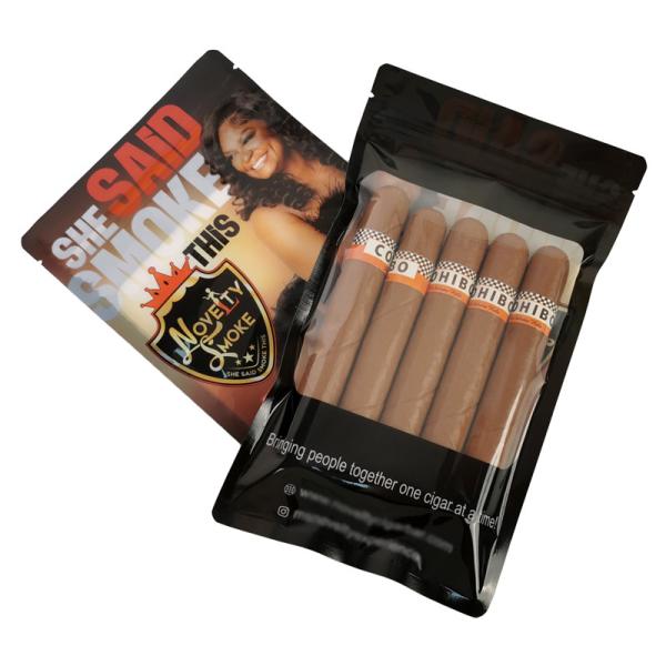 Cheap Resealable Custom Plastic Cigar Humidity Ziplock Bags With Display Box for sale