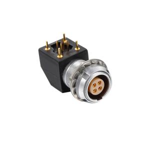 Best 4 Pin Circular PCB Printed Circuit Connector Push Pull Waterproof PPS Insulator wholesale
