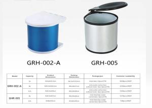 Rotate Metal Garbage Cans Stainless Steel Material Pull Out Type Water Proof