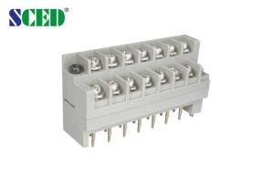 China Power Supply barrier connector Double Gold Pins electrical terminal block connectors 600V 15A on sale