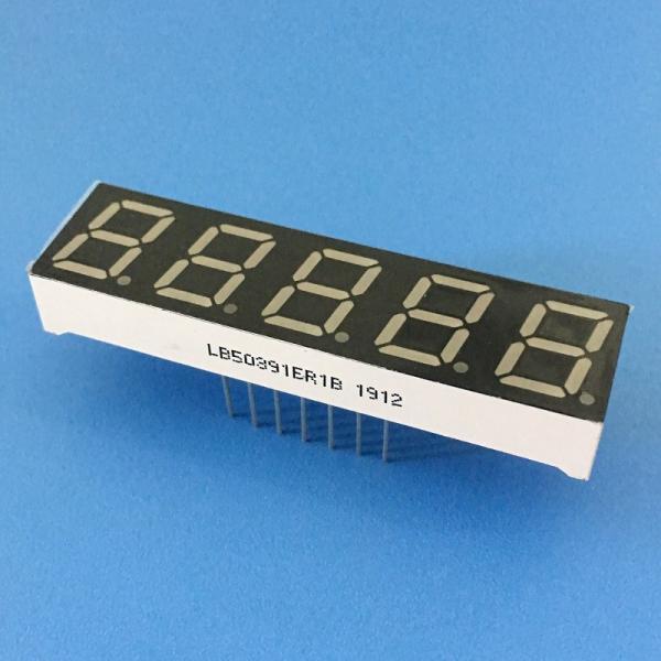 Super Bright Red 7 Segment LED Display 0.39inch 5 Digit Common Anode for Digital