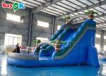 Bouncy Slides Custom Backyard Palm Tree Themed Inflatable Water Slide With
