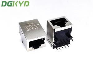 Single Port RJ45 Shielded Connector , 6U rj45 socket connector 10 pin