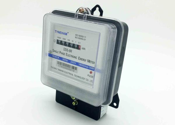 Cheap Metal Base Static Single Phase Energy Meter / Short Terminal Cover Power Usage Meter for sale