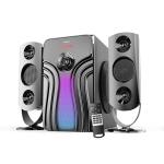 Coomaer 2.1CH RGB Gaming Speaker System, Heavy Bass Woofer, 30W+10W*2 Output, 5